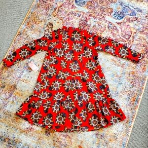 Traffic People Red Floral Mini Dress